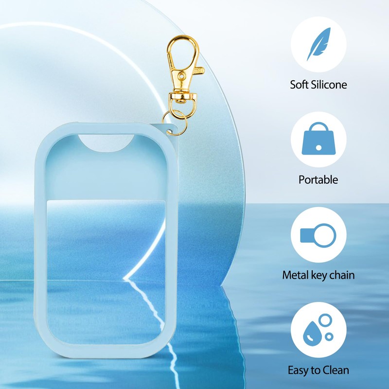 VANEST Silicone Case Compatible with Touchland Hand Sanitizer Spray (Blue,