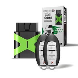 BestKeys at-Home Setup Keyless Entry Remote Car Key Fob for Nissan 2013 2014 2015 Altima KR5S180144014 (for 5 Buttons with 2 Keys)