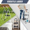 2 Step Ladder with Wide Anti-Slip Pedals, Lightweight Iron Portable