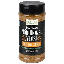 Frontier Co-op Nacho Spice Nutritional Yeast Blend with Vitamin B12, 7.30 oz - For Popcorn, Snacks, Pasta, and Soup
