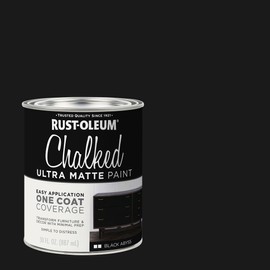 Rustoleum 391444 Chalked Black Abyss Ultra Matte Interior Paint, 30 oz., Black Abyss