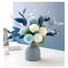 NAWEIDA Artificial Flowers with Vase Faux Hydrangea Flower Arrangements Table