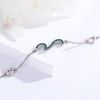 Wave Bracelet 925 Sterling Silver Turquoise Wave Adjustable Bracelet Ocean