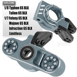 RCarmubWow RC Alloy Front Knuckles Steering Blocks &Rear Hub Stub Axle Carriers Upgrades Part for 1/8 Typhon/Talion 6S BLX,1/7 Infraction/Felony/Mojave/Limitless 6S BLX,#AR330193#AR330187,Titanium