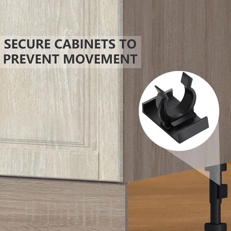 24 Pcs Plinth Clips with, Bath Panel Clips, Kitchen Plinth
