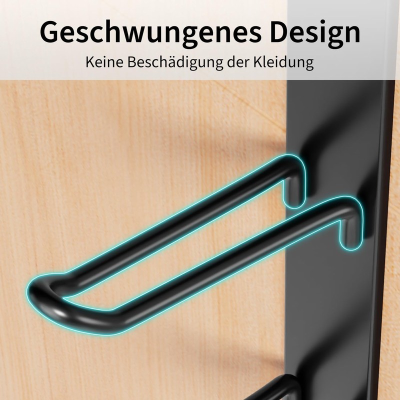 niffgaff Black Door Hooks for Hanging - Coat Hooks Door,