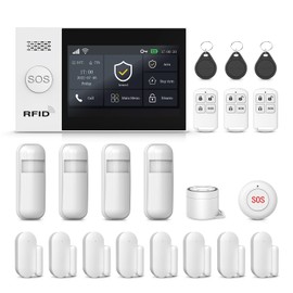 PGST Home Security Alarm System with Real-Time Alerts,4G/Wireless Alarm Systems,Tuya APP Remote Control,Door/Window and Motion Sensors,Compatible with Alexa/Google & Easy Installation (21 Piece Kits)