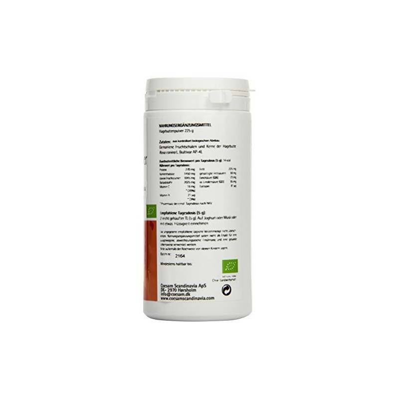 Coesam Organic Rosehip Powder, Pack of 1 (1 x 225