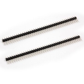 sourcing map 2 Pcs 1x40 Pin 2.54mm Pitch Single Row Header Strip