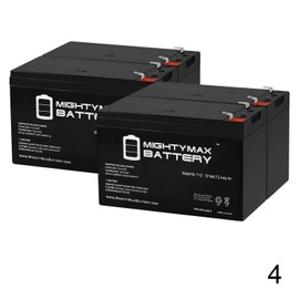 ML7-12 - 12 Volt 7.2 AH SLA Battery - Pack of 4 - Mighty Max Battery Brand Product