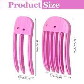 2Pcs Wind Shaping Styling Combs for Fluffy Bangs-2 Sizes(3/6 Teeth) High Crown Volume Tools,Hair Volume Clips,No-Trace Hair Root Lifting Clips for Women & Men,Natural Volumizing Hair