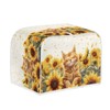 Talayituse Cat Sunflower Print Toaster Cover 2 Slice Bread Toaster