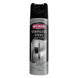 WEIMAN 49CT Stainless Steel Cleaner and Polish, 17 oz Aerosol, 6/Carton