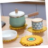 iplusmile Placemats for Dining Table 2pcs Heat Resistant Mats Sunflower
