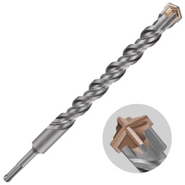 Wensilon Concrete Drill Bit lengthening 1pcs 1" X 12"-10" Cross-Type Double Thread Carbide Material Suitable for Concrete, Brick, Cement Walls, Stone, Extra Long Hammer Drill Bits for Concrete