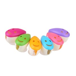 Beavorty Smile Face Toothbrush Holders Suction Cup for Houseware 4pcs ( Random Color )