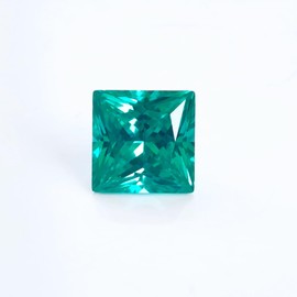 Yttrium Aluminium Garnet Neon Blue Color Princess Cut Loose Gemstone DIY Jewelry With AGL Certificate (7x7mm)