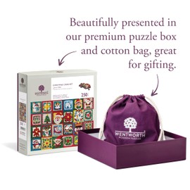 Wentworth Jigsaw Puzzle –Christmas Crochet – 250 Pieces - For Adults - Shaped Puzzle Pieces & Themed Whimsies - Great for a Gift