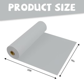 JHDZDHY 54 Inch X 100 Feet Plastic Table Cover Roll Premium Disposable Plastic Tablecloth for All Type/Shape Tables | Picnic, Party, Banquet, Birthdays, Weddings (Silver Grey, 54 Inch X 100 Feet)