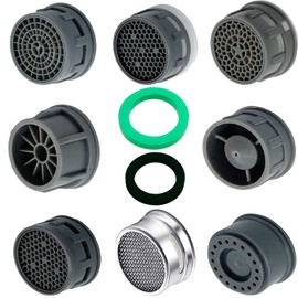 Faucet Aerator 2.2 GPM Plugin Restrictor Replacement Parts For Bathroom or Kitchen Plug-In Aerator (8 Sets With Gasket)