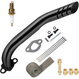 HIAORS 212cc Exhaust Pipe Jet Kit Compatible with Predator 224cc 196cc Mini Bike Coleman CT200U BT200X CT200U-EX Baja Warrior MB200 Axis M200 GX200 6.5hp Clone Engine KT196 Go Kart Parts