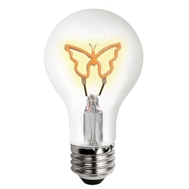 TCP Festive LED A19, Yellow Butterfly, Base Down Light Bulb