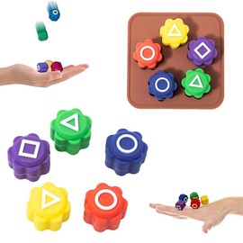 ZPSOSPZ 5pcs Gonggi Stones,Gonggi Korean Game,Korean Traditional Reflex Challenge Play Game,Korean Folk Classic Mini Grasping Stones Hand-Eye Coordination Games for TV Fans And Kid Square Base
