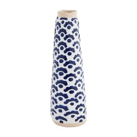 Mud Pie Slim Stem Vase, Blue Eye, 7.25" x 2.25" Dia