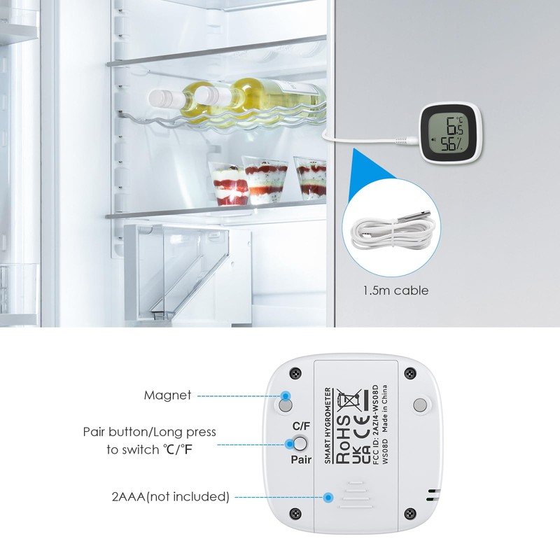 Brifit Bluetooth Fridge Logger Temperature Humidity