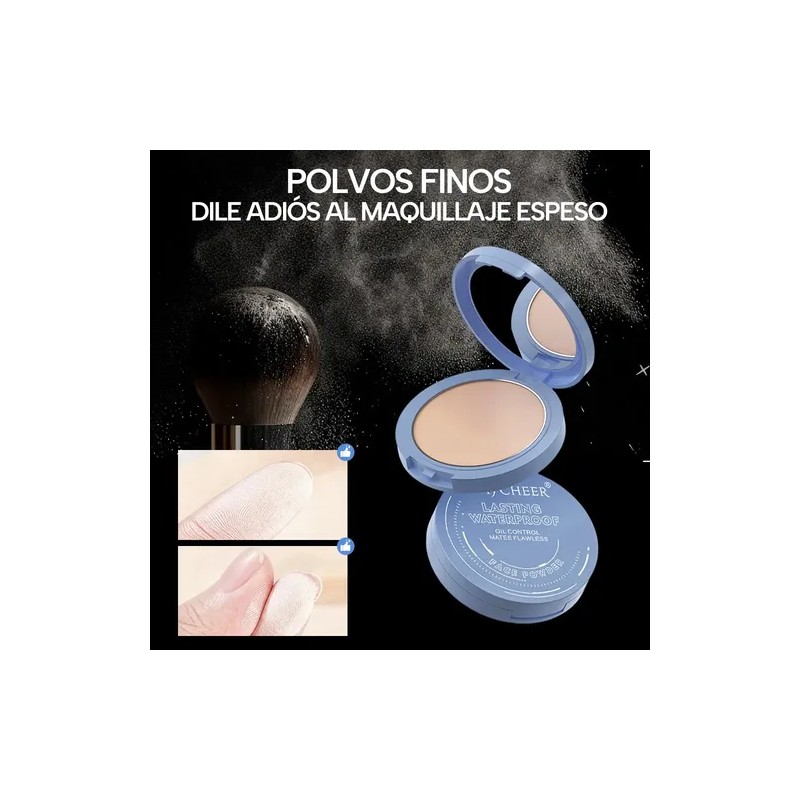 Base Maquillaje Polvo Compacto Fijador Matte 2pcs