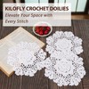 kilofly Crochet Cotton Lace Table Placemats Doilies Value Pack, 4pc,
