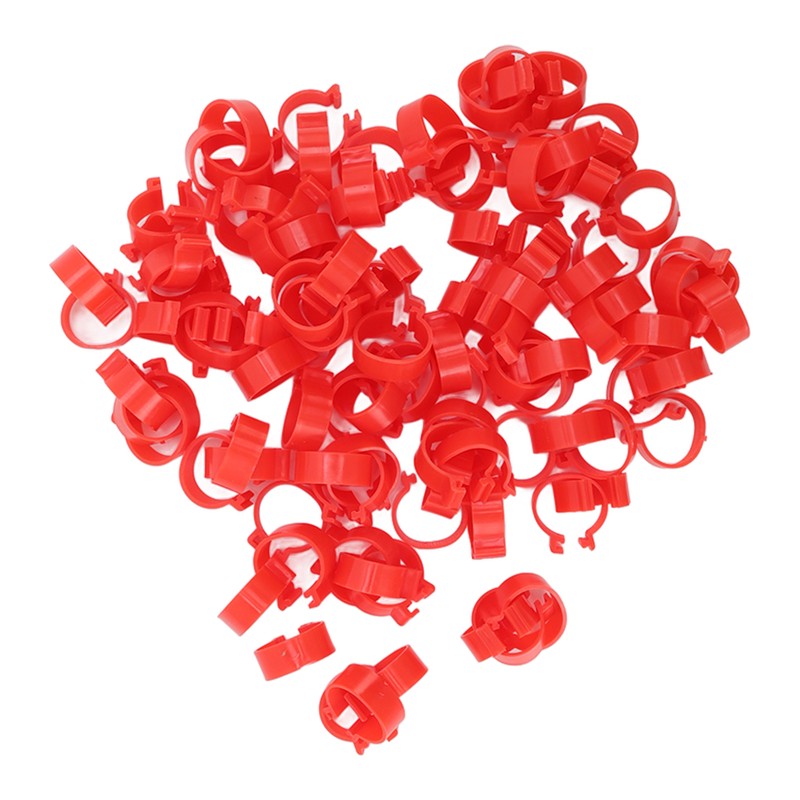 100pcs Poultry Feet Rings PP Plastic Reusable Chicken Duck Goose