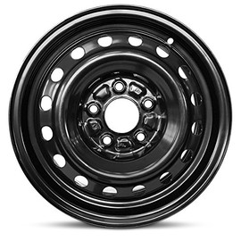 For 2007-2012 Hyundai Elantra 15 Inch Black Painted Steel Rim - OE Direct Replacement - Road Ready Car Wheel
