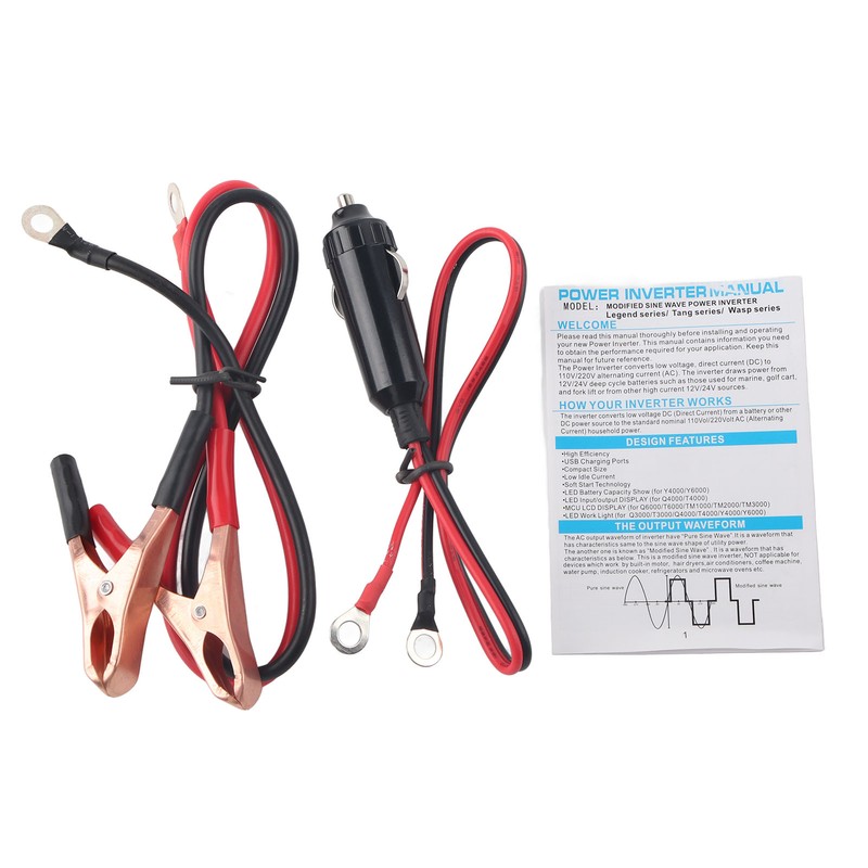 Car Inverter 3000W Dual USB Auto Power Converter Modified Sine