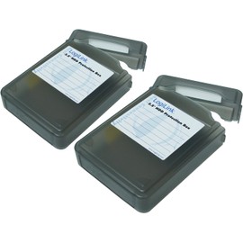 Logilink UA0133 Hard Drive Protective Case for 1x 8.9 cm (3.5 Inch) HDD, Black (Pack of 2)
