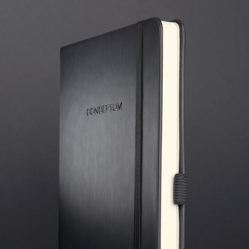 Sigel CO121 Notebook CONCEPTUM®, black, Hardcover, squared, approx. A5, with
