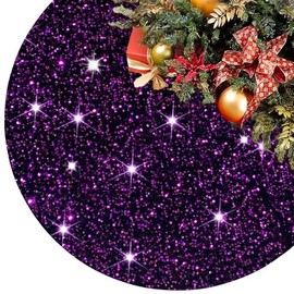 xmas tree skirt for pencil tree skirt 36inch christmas tree skirts velvet small christmas tree skirt for 4ft 6ft tree purple christmas tree skirt decorations tree skirt purple christmas decor (Purple)