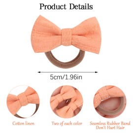 ACO-UINT Baby Toddler Hair Ties, 30 Pack Bow Hair Ties Soft Elastic No Damage Samll Ponytail Holders Hair Accessories for Girls Kids Infant