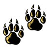 Gold & Black Wolf Paw Prints Temporary Tattoos/Pack of 20