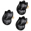 Rockcloud 2Pcs Black Obsidian Fox Cabinet Knob Door Cupboard Pull