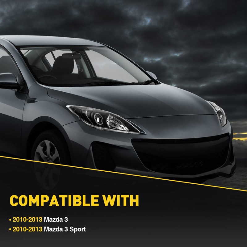 KAC Headlight Assembly Set Pair Compatible with 2010 2011 2012