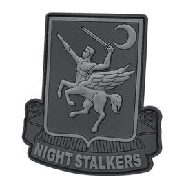 160th Solar Night Stalkers Airborne Regiment PVC Patch Compatible with Velcro Plates Carrier Patches for Backpack, PVC Patches, Patches for Vests, Morale Patches, Tactical Patches (Blackout Cushioned)