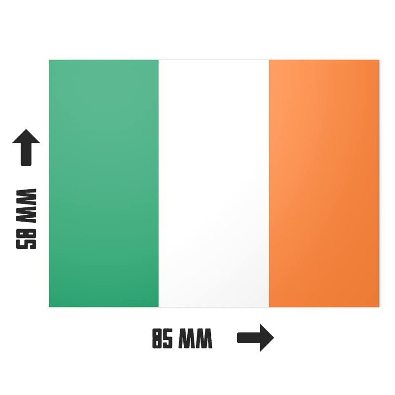 20 X Ireland Irish St Patricks Flag Stickers - Rectangle