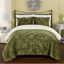 Chic Home Josepha Bedding Set, Twin-XL Comforter, Green
