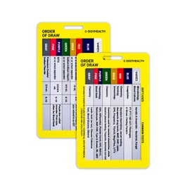 Vertical Order of Draw Badge Card for Phlebotomy – Order of Blood Draw Card for Nurses, Nursing Clinicians and RN Students – Phlebotomy Draw Order Cheat Sheet – Durable and Reliable