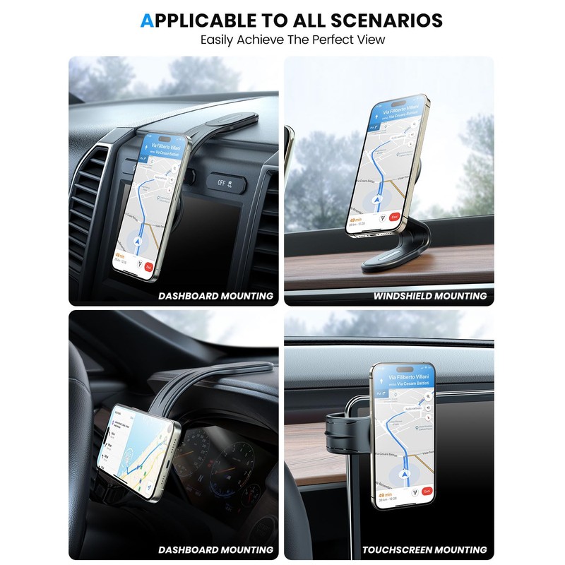eSamcore for MagSafe Car Mount Detachable, Bendable Aluminum Arm Magnetic