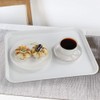 DynkoNA Fast Food Trays, Plastic Serving Tray, White, Set of
