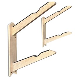 Surfboard Wall Mount Racks, Also for Skateboards/Snowboards/Skiing Boards/Bicycle Wheels/Field Hockey Sticks/Bicycles Wood Hangers Paddle Storage Display Stand Indoor Outdoor Bedroom