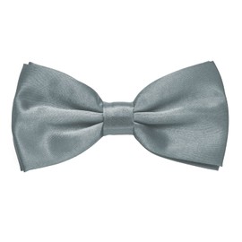 MASADA Men's Bow Tie, Shiny and Infinitely Adjustable, Handmade with Hook Closure, 12 x 6 cm, 100% Polyester, grey-blue