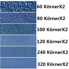 12 Pcs 25 x762 mm Metal Sanding Belts, 2 Pieces Each Grain (60,80,100,120,240, 320) for Belt Sander,Machine Grinding,Belt,Sharpening, Polished-FEIHU